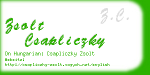 zsolt csapliczky business card